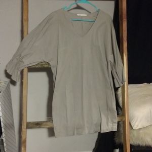 Vintage gray tunic with three-quarter sleeve